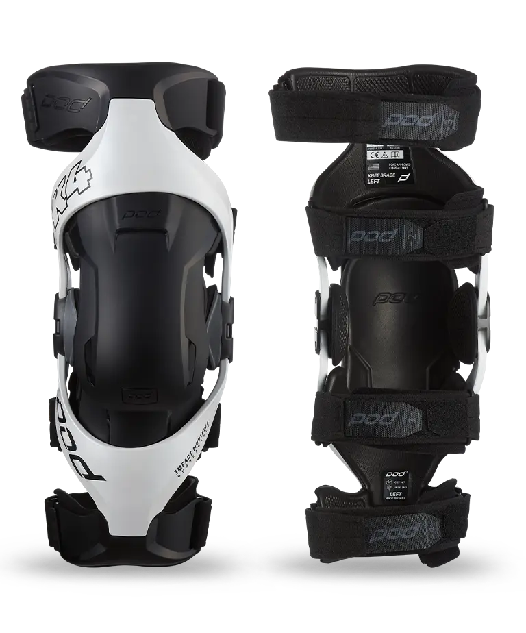 POD Active K4 2.0 Ginocchiera | Tutore Per Moto E Sport Con Tecnologia Synthetic Ligaments™ | Certificato CE E Medicale | Colore Graphite/Black