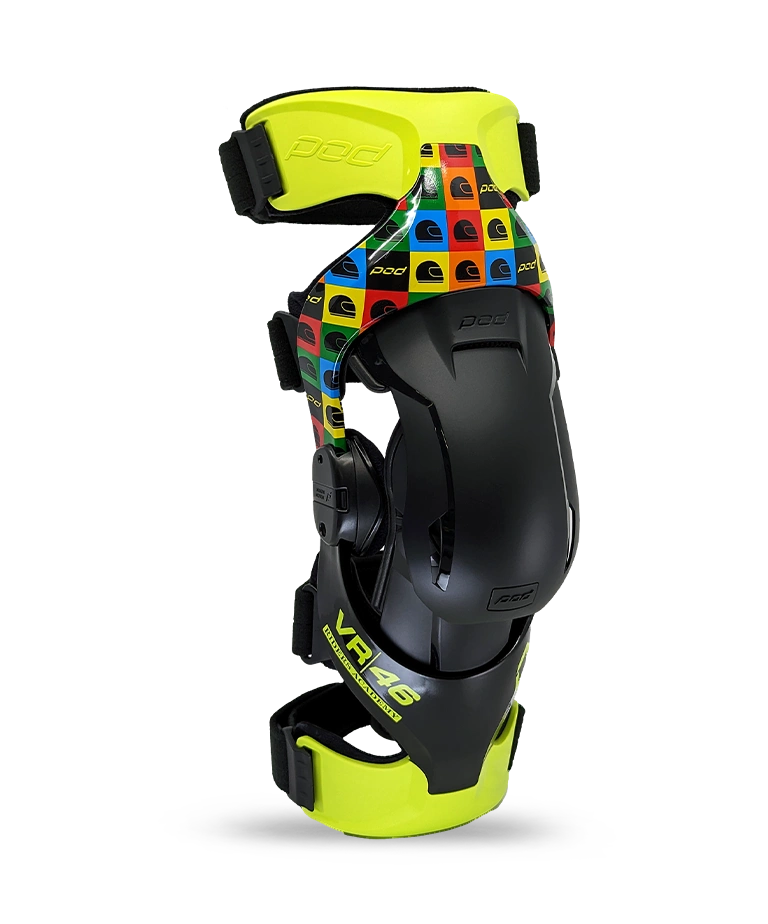 POD K4 2.0 VR46 Limited Edition knee brace 3/4 right