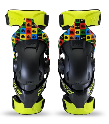 POD K4 2.0 VR46 Limited Edition knee brace pair front