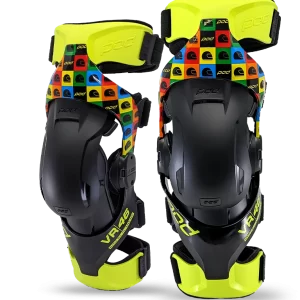 POD K4 2.0 VR46 Limited Edition knee brace pair front