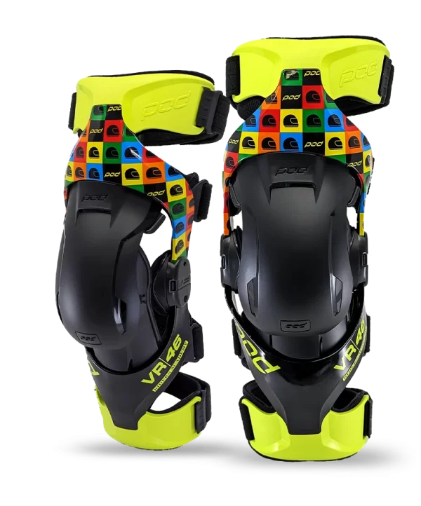 POD K4 2.0 VR46 Limited Edition knee brace pair front