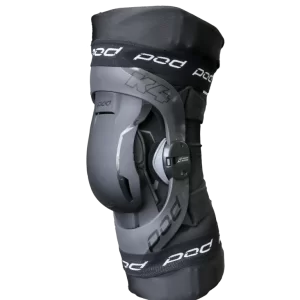 POD KX Knee Sleeves on a Graphite K4 Knee Brace